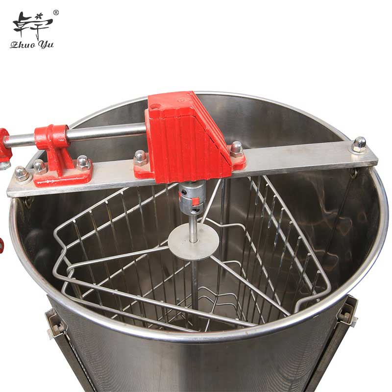 3 Frame Honey Extractor Stainless Steel Honey Spinner with Stand Beekeeping Pro Extraction Apiary Centrifuge Equipment