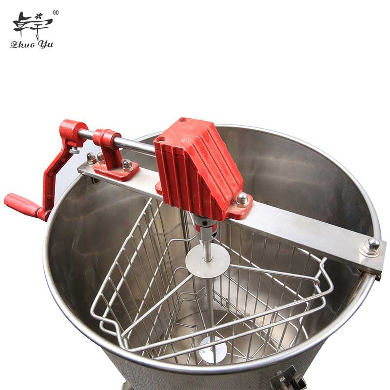 3 Frame Honey Extractor Stainless Steel Honey Spinner with Stand Beekeeping Pro Extraction Apiary Centrifuge Equipment