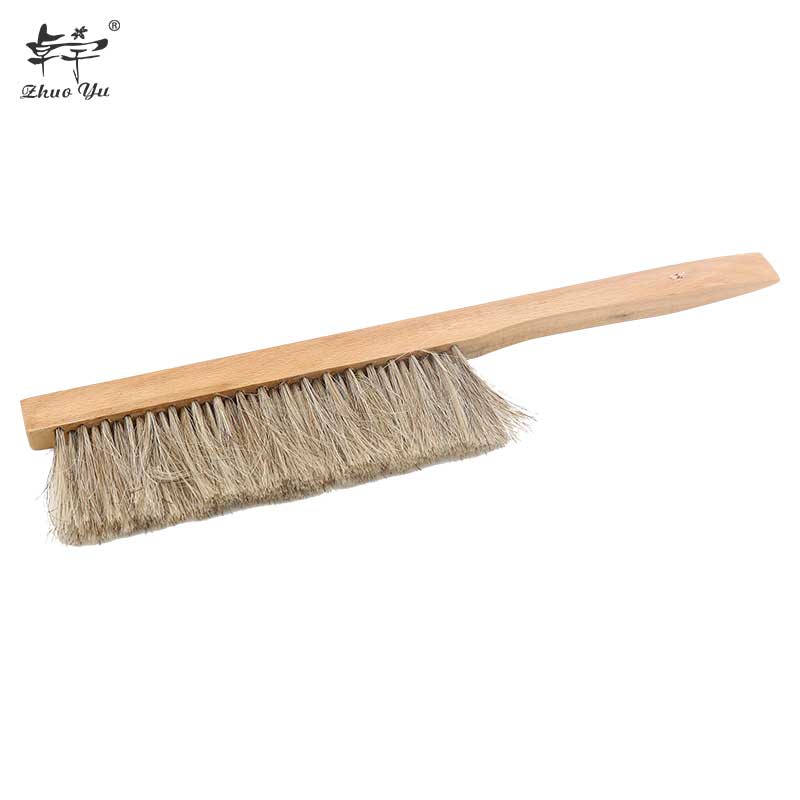 Beekeeping Wood Honey Brush Bee Sweep Beekeep Tools Two Rows Of Horse Tail Hair Bristle Beehive Equipment for Apiculture