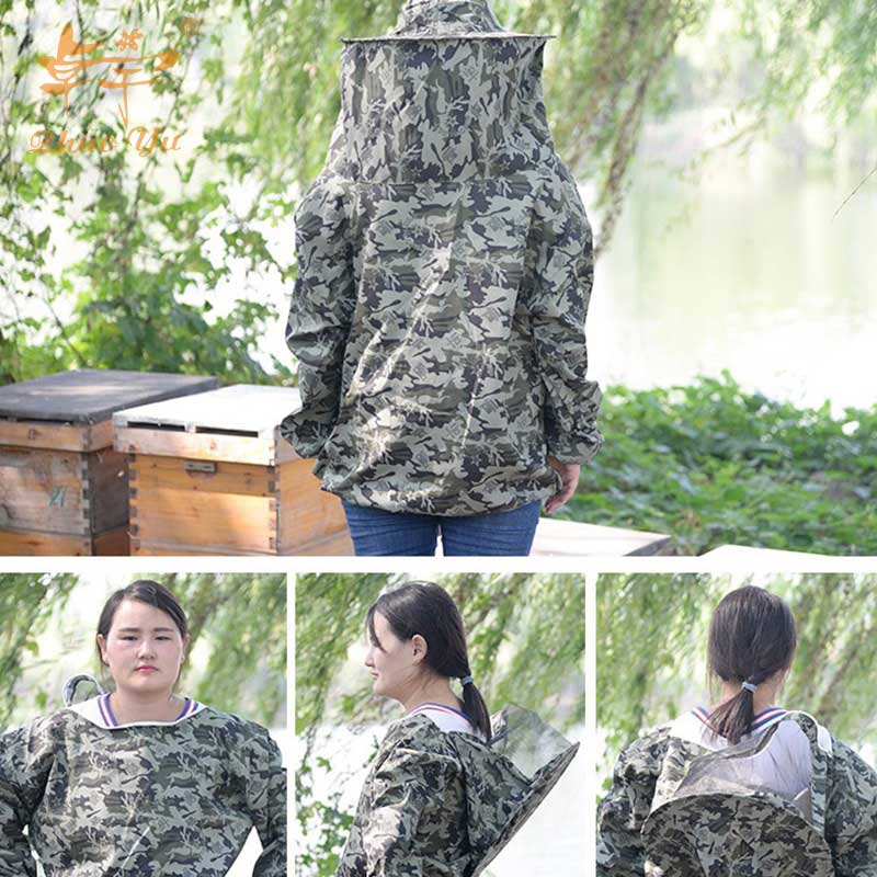 Cotton Coverall Hooded Beekeeping Ventilated Beekeepers Protective Clothing Honey Bee Clothes Suit for Beekeepers