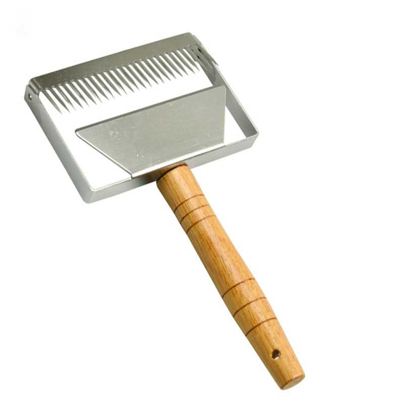 New Honeycomb Widen Honey Scraper Beekeeping tools Wood Handle Honey Uncapping Fork