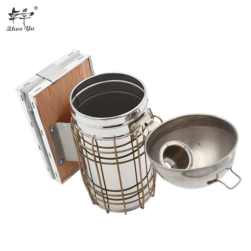 Stainless Steel Beekeeping European Smoker Bee Equipments for Beehive Drive Bees Transmitter Kit Tool Apiculture Smoke Sprayer