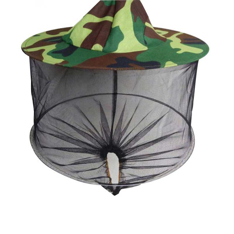 Bee Keeping Protective Bee Hat Anti bee Two-Layer Head Top Camouflage Hat-Veil Combo Bee Hat Bug Mesh Mask Beekeeping