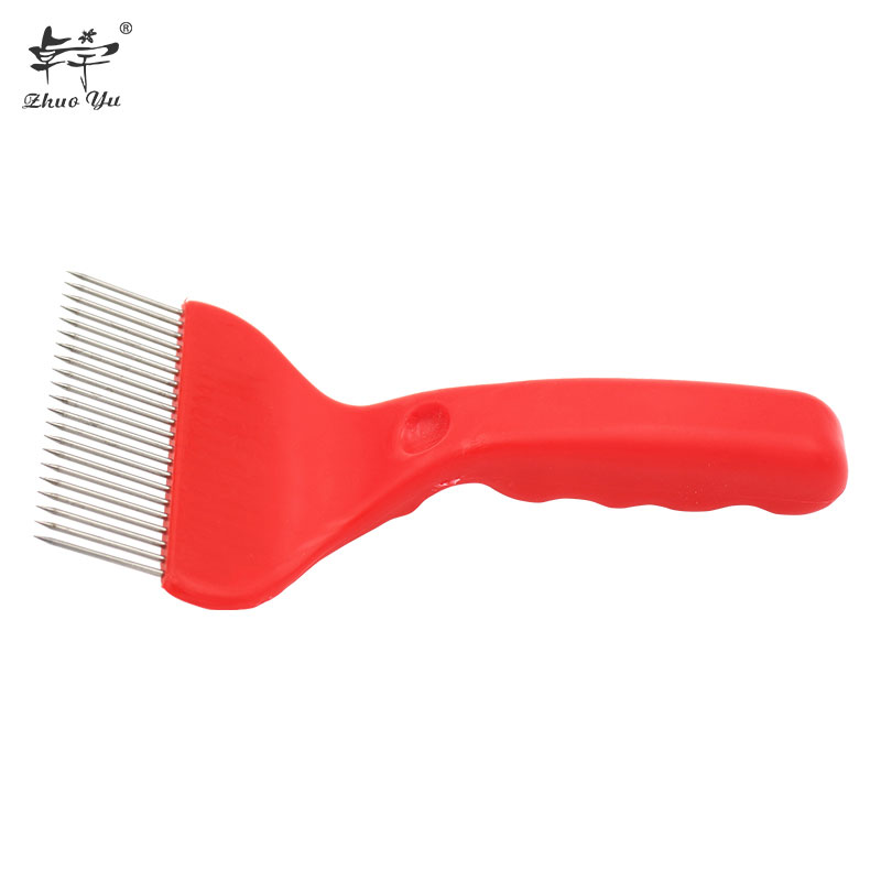 NeedleUncapping Fork Thick Handle Red