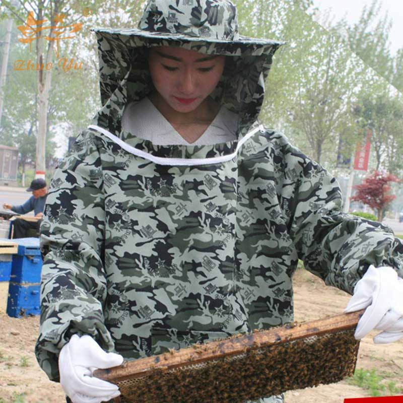 Cotton Coverall Hooded Beekeeping Ventilated Beekeepers Protective Clothing Honey Bee Clothes Suit for Beekeepers