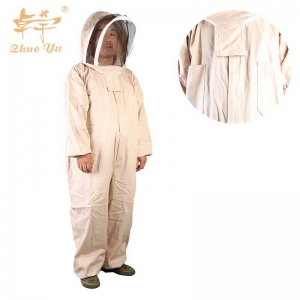 full-body-beekeeping-suit-1 Professional Beekeeper Beekeeping Protective Veil Suit Smock Bee Hat Gloves Sleeves Full Body Set Safety Clothing