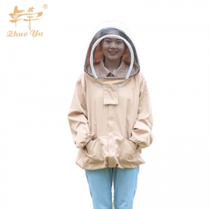 beekeeping suit 1 Cotton Coverall Hooded Beekeeping Ventilated Beekeepers Protective Clothing Honey Bee Clothes Suit for Beekeepers Safety
