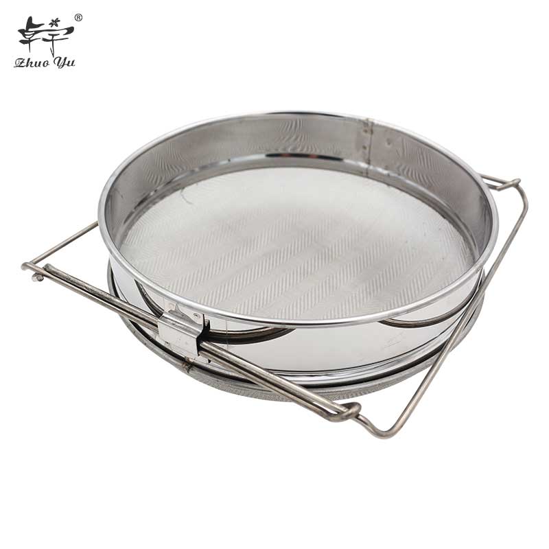 Good Material Double-Layer Stainless Steel Honey Filter Network Screen Mesh Strainer Practical Beekeeping Tools