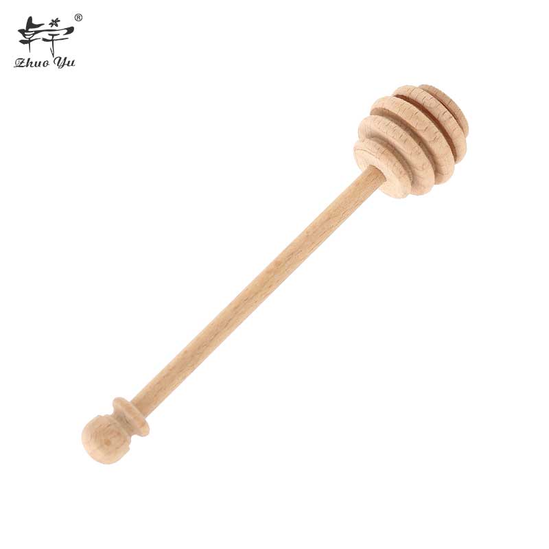 High Quality Honey Stir Bar Mixing Handle Jar Spoon Practical Wood Dipper Honey Long Stick Supplies Honey Kitchen Tools