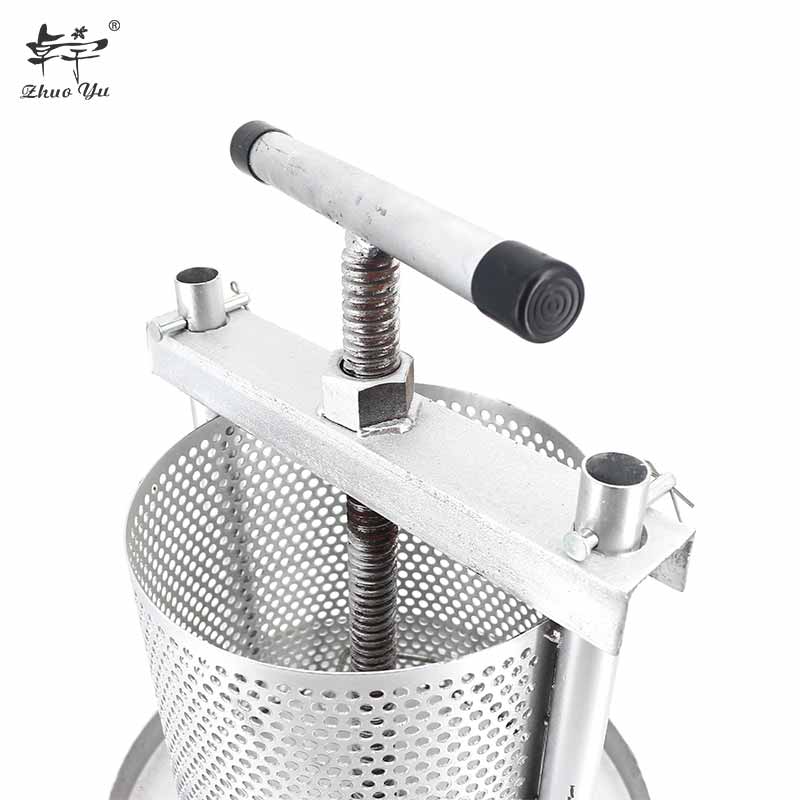 Manual Honey Press Machine Mesh Wax Press Machine Fruit Press Wine Making Stainless Steel Beekeeping Presser Tool Household